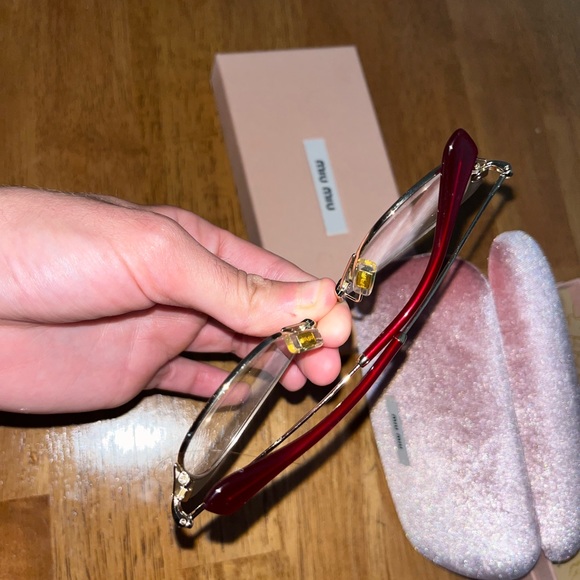 Cat eye glasses no outter box  just case miu miu - Picture 5 of 14